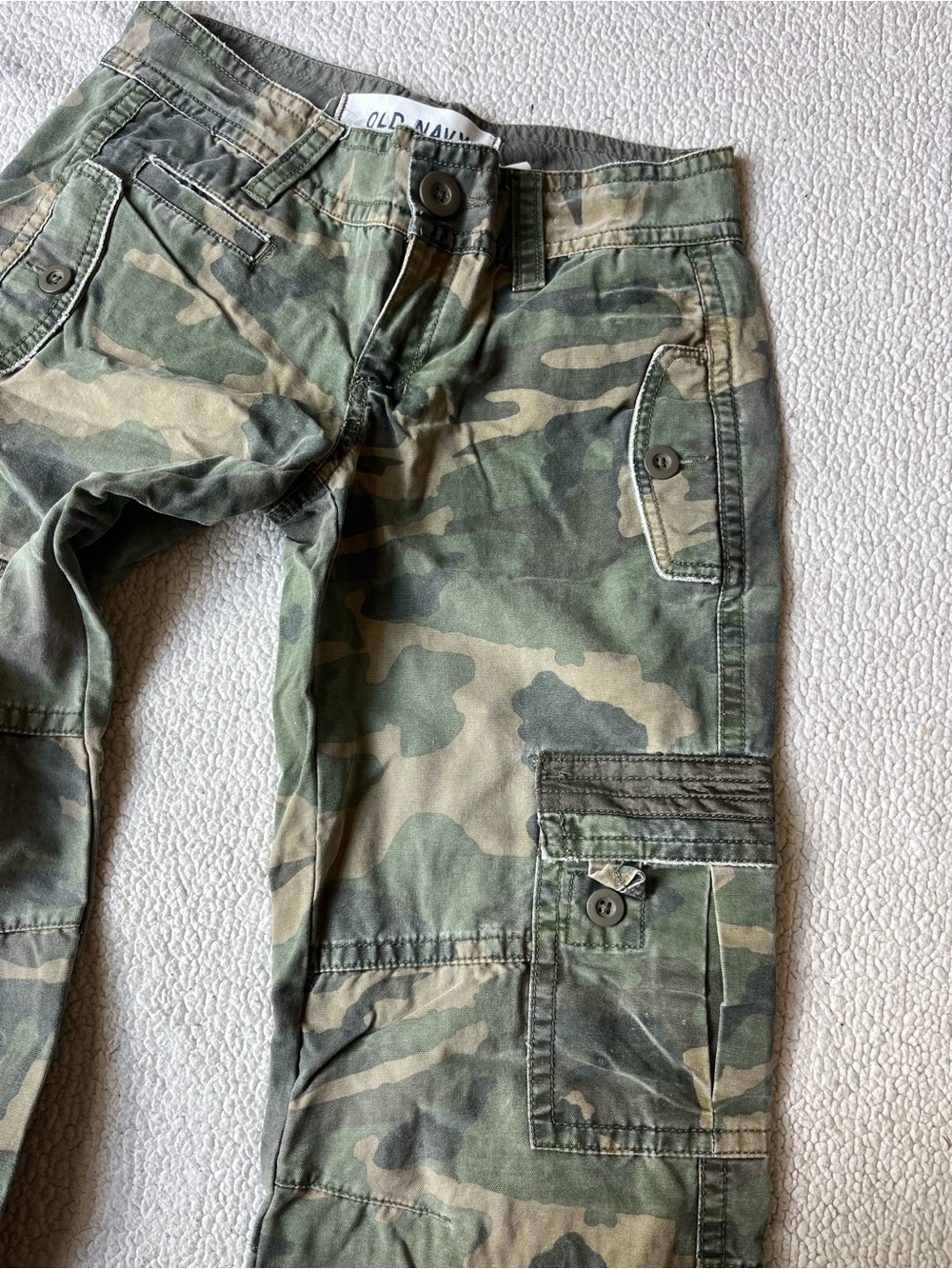 Y2K OLD NAVY ARMY CARGO PANTS WOMENS 4 - Picture 4 of 8